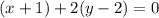 (x+1)+2(y-2)=0