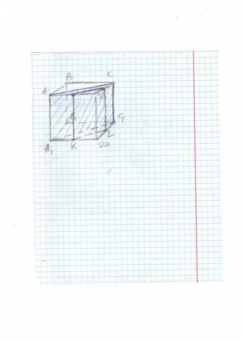 Дан куб авсdа1в1с1d. точки k, l, m, n–соответственно середины ребер a1d1, d1c1, dc, ad. докажите, чт