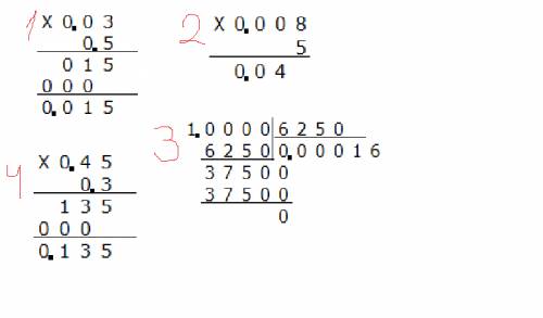 0,03•0,5 5•0,008 0,004•0,04 0,45•0,3