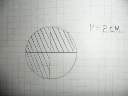 Начертите круг радиусом2см и раскрасте 3/4 круга