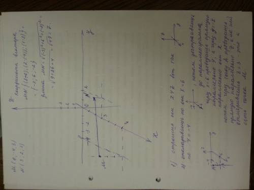 Построить вектор mn и найти его длину если точка m(6; -4; 3): n(3; 2; 1) .