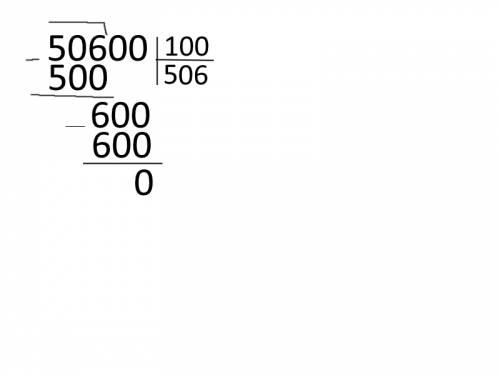 Деление в столбик как записать 50600÷100