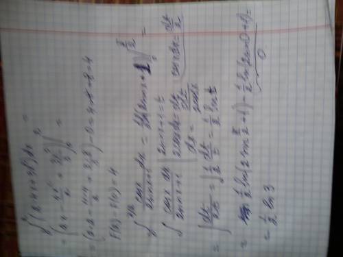 Вычислите определенный интеграл: а) ² ₀ ∫ (2-4x+3x²) dx б) π/2 ₀ ∫ (cosx dx/ (2sinx+1)