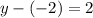 y-(-2)=2