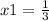 x1 = \frac{1}{3}