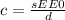 c= \frac{sEE0}{d}