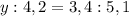 y: 4,2=3,4:5,1