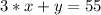 3*x+y=55