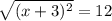 \sqrt{(x+3)^2}=12