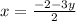 x = \frac{-2 - 3y}{2}