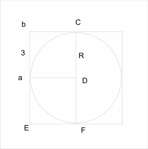 Найдите площадь круга и длинну ограничевающий его окружности, если сторона квадрата описанного около
