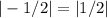 |-1/2|=|1/2|