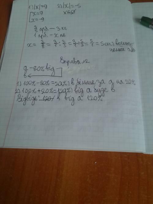 Число а на 80% менше від числа b. скільки відсотків становить число b від числа а? можно з роз'яснен