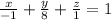 \frac{x}{-1} + \frac{y}{8}+ \frac{z}{1}=1