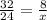 \frac{32}{24} = \frac{8}{x}