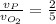 \frac{v_{P}}{v_{O_{2}}} = \frac{2}{5}