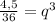 \frac{4,5}{36} = q^{3}