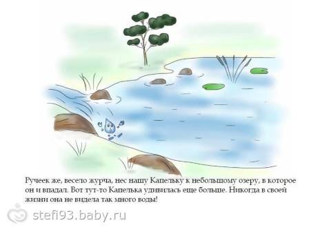 Составить сказку о капельке и обязательно чтобы в сказке припоминалось о круговороте