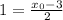 1= \frac{x_{0}-3}{2}