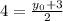 4= \frac{y_{0}+3}{2}