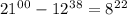 21^0^0-12^3^8=8^2^2