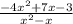 \frac{-4 x^{2}+7x-3 }{ x^{2}-x }