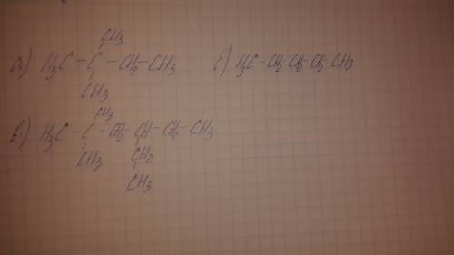 Написать структурные формулы следующих углеводородов : а)2,2-диметилбутан б) н- пента в) 2,2-диметил