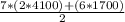 \frac{7*(2*4100)+(6*1700)}{2}