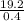 \frac{19.2}{0.4}