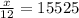 \frac{x}{12} =15525