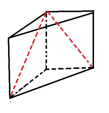 Построить сечение правильной треугольной призмы проходящее через одну из сторон основания и противоп