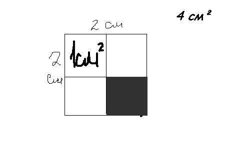Начерти квадрат плошядь которого4см раскрась его четвёртую часть