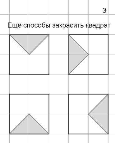 Начерти квадрат площадь которого равна 4 см,раскрась его четвертую часть,покажи как это можно сделат