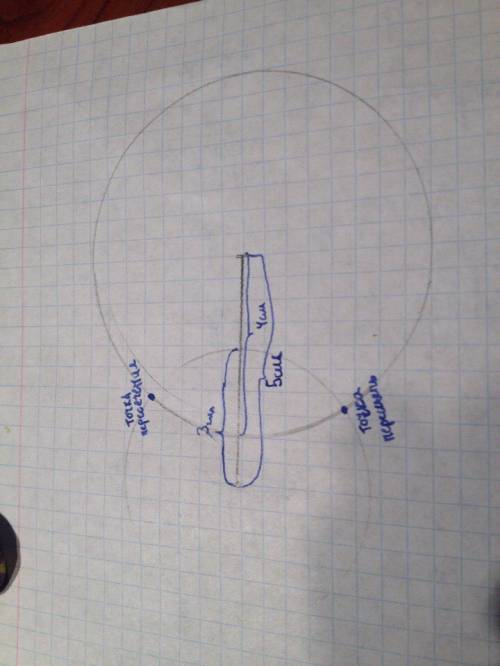 Начерти две окружности. радиус одной 3см, другой 4см, а расстояние между их центрами 5см. отметь точ