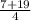 \frac{7+19}{4}