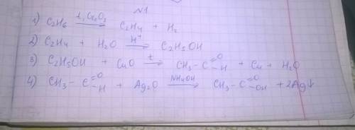 Осуществить две цепочки превращений с2h6 -> x -> y -> z -> ch3cooh c3h8 -> x -> y