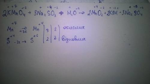 Kmno4+na2so3 решить уравнение, прибавить к полученному результату h2o. найти окислитель и восстанови