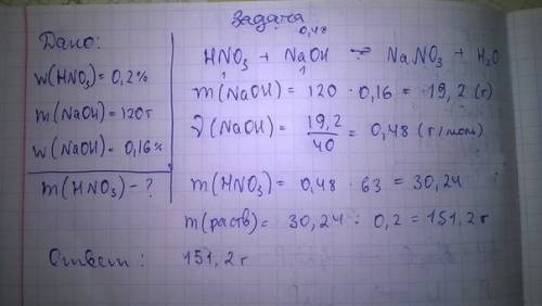 Вычислите массу раствора азотной кислоты с массовой долей вещества 0.20 которая необходима для полно