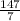 \frac{147}{7}