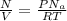 \frac{N}{V} = \frac{PN_a}{RT}