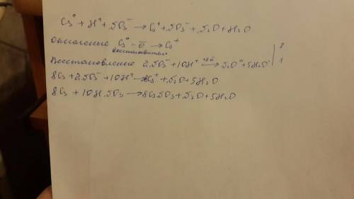 Cs+hno3(конц.) = уравнять с электронного и подробно его расписать. кто в хоть что-то !