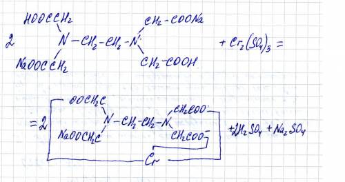 Трилон б + сульфат хрома (ііі) na2h2y + cr2(so4)3 =