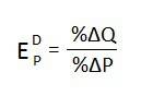Формула коэффициента эластичности спроса