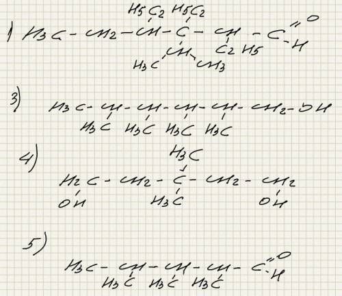 Доброго вечера! нужна знатоков на составления формул 3 изопропил-2,3,4 -триэтилгексаналь 2,3 диметил