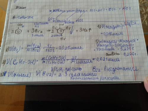 Опредилите массу осадка,который получится при взаимодействии 2г. фенола и 4г бромной воды