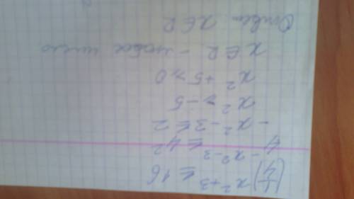 Решение неравенства 1/4^x^2+3< или =16