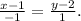 \frac{x-1}{-1}= \frac{y-2}{1} .