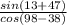 \frac{sin(13+47)}{cos(98-38)}