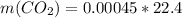 m(CO_2) = 0.00045 * 22.4