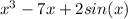 x^3-7x+2sin(x)